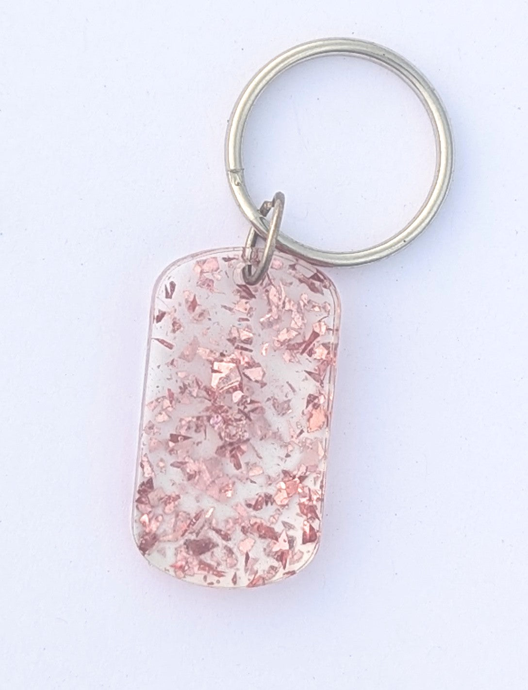 Pink glitter dog tag