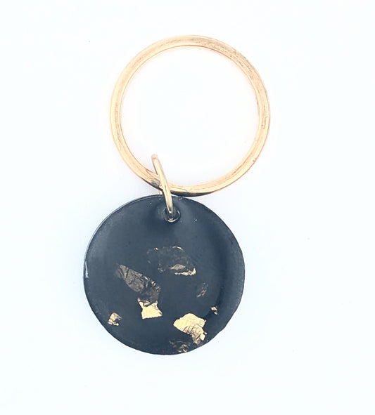 Circle - Black and Gold Dog Tag